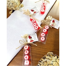 Kırmızı Kalp Düğün, Nişan, Kına, Doğum Günü Şekeri 50 Adet