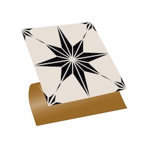 Tink KENDİNDEN YAPIŞKANLI SİYAH YILDIZ DESENLİ PVC KARO 30X30 CM
