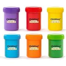 Parmak Boya 6'lı Mini Set - 50 Ml X 6 Mor,kırmızı,sarı,mavi,turuncu,yeşil Karışık