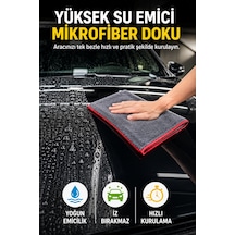 450 Gsm Oto Araç Kurulama Bezi Mikrofiber Oto Yıkama Temizlik Bezi Tüy Bırakmaz Gri 50x70 Cm