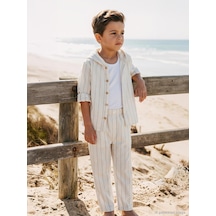 Civil Boys Desenli 2-5 Yaş Pantolon - Ekru