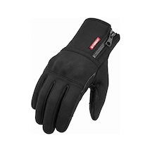 Motoanl Motosiklet Eldiven Neopren Full Korumalı Ayarlanabilir Fermuarlı Motorcu Eldiven Siyah