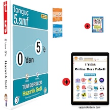 Tonguç Akademi 5. Sınıf 0 dan 5 e Seti En Son Baskı Yeni + Sadık Uygun Yayınları Matematik Soru Bankası + 1 Yıllık Online Ders Paketi