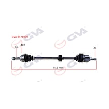Gva 4471070 Komple Aks Sağ Toyota Corolla 1.4l 1.6l 4zz-fe 3zz-fe Zze120 Zze121 Vvti 02-06 Abs Li 26x23 - Abs 48 Diş Komple Boy 915mm 4341002240 Adet