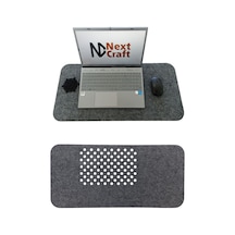 Çalışma Masası Düzenleyici Keçe Bilgisayar Mouse Pedi Masa Üstü Düzenleyici Mat 70x32 Cm K. Gri