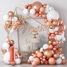 Rosegold Bekarlığa Veda Balon Doğum Günü Konsept Kutlama Parti Eğ