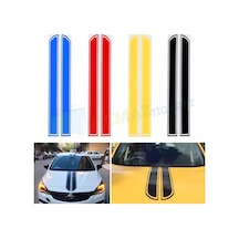 Kaput Şerit Sticker Araba Oto Sticker Etiket Yapıştırma 1 Çift 80 X 20 Cm