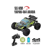 50 Km Hız Yapan Elektrikli Araba Uzaktan Kumandalı 4x4 Arazi Aracı Off-road Araba Yeşil
