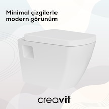 Creavit Tetra Duroplast Yavaş Kapanan Klozet Kapaklı Beyaz Set