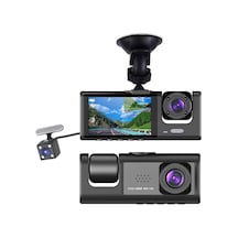 Samdoo "3'lü Kameralı Araç Kayıt Cihazı: 1080p Ön + İç + Arka Görüş, Gece Görüşlü, 2 İnç Ekran, Wifi Bağlantılı"
