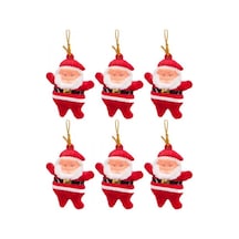 Yılbaşı Ağaç Süsleme Seti 4.5 Cm Noel Baba 6 Lı