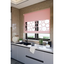 Perdea Lazer Kesim Mat Stor Perde, Lazer Kesimli Klasik Serisi, C-5006 Gül Kurusu Renk