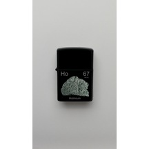 Holmium Holmium Ho 67 Temalı Benzinli Siyah Çakmak Magnet Hediye Siyah