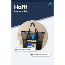 Tarer File Plaj Çantaı Polyester Hafif Katlanabilir Havlu Mayo Taşıma H Çok renkli
