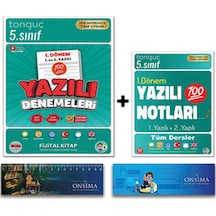 Tonguç Akademi 5. Sınıf 1. Dönem Yazılı Notları - 1. Dönem Yazılı Denemeleri Set - Süper İkili 2 Kitap