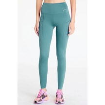 Nike Trainng Go Dri Fit İnfinalock High Rise 7/8 Leggings 6 Cepli Toparlayıcı Yüksek Belli Reflektörlü Antrenman Taytı Mavi Turkuaz