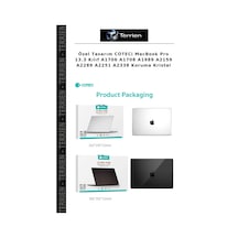 Özel Tasarım Coteci Apple MacBook Uyumlu Pro 13.3 Kılıf A1706 A1708 A1989 A2159 A2289 A2251 A2338 Koruma Kristal Çok Renkli