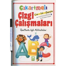 Çıkartmalı Çizgi Çalışmaları Harflerle İlgili Aktiviteler- Ema Çocuk