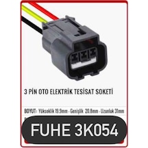 Fhe 3k054 3 Pin Oto Elektrik Tesisat Soketi