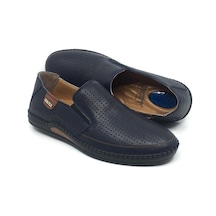 Catelli %100 Deri Ortopedik Erkek Yazlık Rahat Günlük Çarık Laci Lacivert