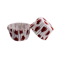 Cupcake Kalıbı Pet Kapsül Kek Kalıbı 48X34 Mm 100 Adet Beyaza N11.1147