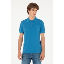 U.S. Polo Assn. Erkek Slim Fit Polo Yaka Saks Basic Tişört 50279591-VR045