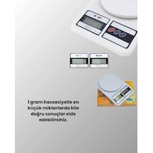 Beyaz Plastik Dijital Mutfak Tartısı 24x16. 8x1. 5cm Diğer
