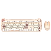Everest KM-6283 Catty Wireless - Bluetooth Kablosuz Ultra Sessiz Özel Tasarımlı Q Klavye & Mouse + Mouse Pad Set