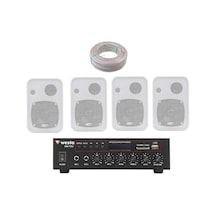 4 Hoparlör Masaj Salonu Ses Sistemi, Cafe Ses Sistemi, Spa Ses Sistemi, Hoparlör Ve Amfi Hazır Set