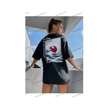 Tarzsokak Kadın Japanese Sırt Baskılı Siyah