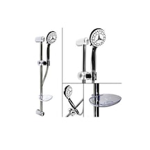 Çiğdem Sürgülü Duş Seti 5 Fonksiyonlu - Sliding Shower Set Krom