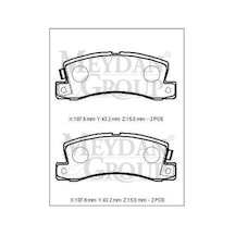 Toyota Avensis 01/02 Arka Fren Balatası 2,0 Di Sk 107,6x43,2x15 Daıwa