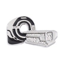 Tomografi Cihazı Şeklinde Medikal Broş P0596 Çok Renkli