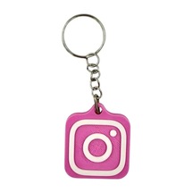 Nfc Anahtarlık - İnstagram Anahtarlık Pembe Küçük Boy 3 Cm
