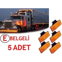 Dorse Yan Kasa Led Lamba 12V Sarı E Belgeli 5 Adet