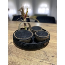 Hasır Sepet, Jüt Ip Sepet, Dekoratif Saklama Kutusu, Hediyelik Sepet, Hasır Sunum Tepsi