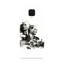 Xiaomi Redmi Note 9 Pro Uyumlu Siyah Beyaz Mustafa Kemal Atatürk Desenli Silikon Kılıf