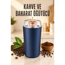 Kahve Ve Baharat Öğütücü Paslanmaz Çelik Dayanıklı Kolay Kullanım - Lisinya Mavi