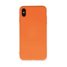 Apple İphone X Kılıf Nano İçi Kadife Silikon - Turuncu 0.2M-Çok Renkli