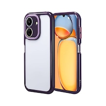Zore Xiaomi Poco C65 Kılıf Kamera Korumalı Renkli Kenar Ve Çerçeve Tasarımlı Nvth Vitamin Kapak-derin Mor