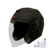Gp Kompozit Mks009-mb Şeffaf Vizörlü Motosiklet Yarım Kask Çok Renkli
