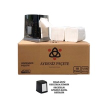 Aydeniz Peçete Masaüstü Dispenser Peçete 18 x 100'lü