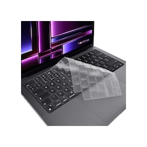 NovStrap Apple Uyumlu MacBook Pro 2023 14 inç M2 A2779 Türkçe Q Klavye Şeffaf Klavye Koruyucu Kılıf