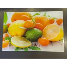 Coşev Temperli Kırılmaz Cam Kesim Panosu 20x30cm Desen4 Beyaz