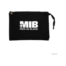 Zepplin Giyim Men In Black Logo - 2 Siyah Clutch Astarlı Cüzdan / El Çantası