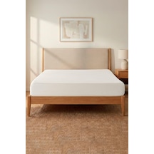 Valeron %100 Pamuk Saten Tek Kişilik Lastikli Çarşaf 100x200 Cm Ekru