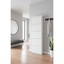 Metal Ayakkabılık 5'li Kilitli Model Beyaz, Lc08-msrl50-5 Çok Renkli