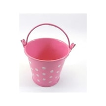 Benim Marifetlerim - Puantiyeli Pembe Metal Kova 1 Adet