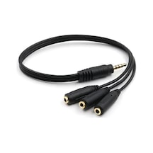 3 Port AUX 3.5 mm. Kulaklık Mikrofon Çoklayıcı Splitter Çevirici