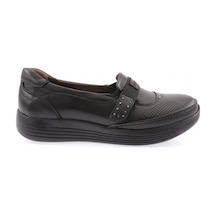 Dgn 1035-23y Kadin Dolgu Taban Cirtli Comfort Ayakkabi 1035-1506-R1534 Siyah